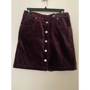 Liz Claiborne velvet button front skirt